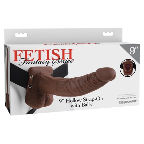 9  HOLLOW STRAP-ON WITH BALLS