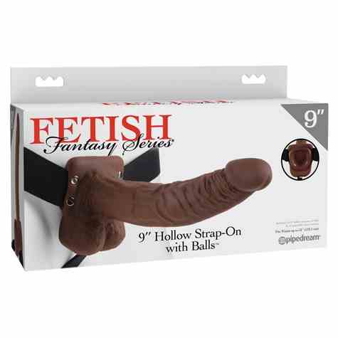 9  HOLLOW STRAP-ON WITH BALLS
