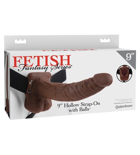 9  HOLLOW STRAP-ON WITH BALLS