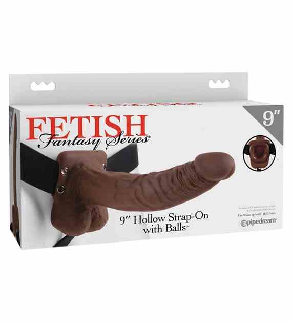 9  HOLLOW STRAP-ON WITH BALLS