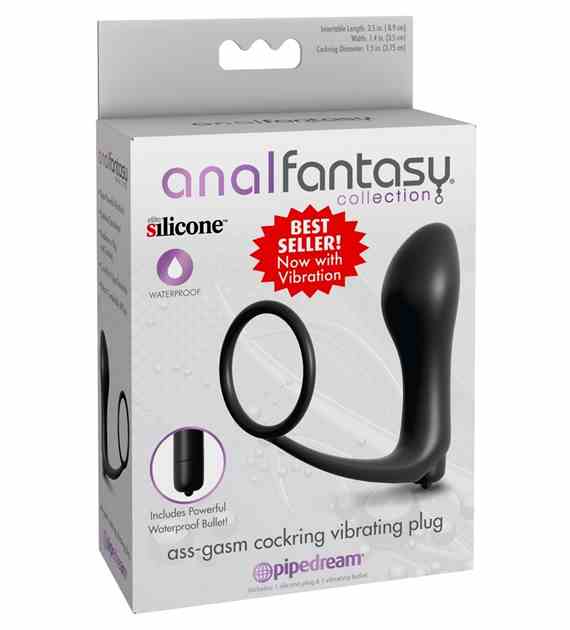 ASS-GASM COCKRING VIBRATING PLUG