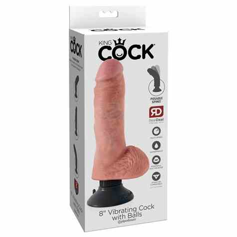 DILDO 8 VIBRATING COCK WITH BALLS