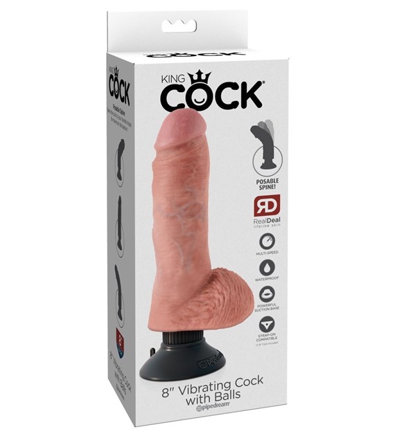 8 VIBRATING COCK WITH BALLS