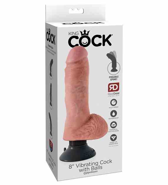 DILDO 8 VIBRATING COCK WITH BALLS