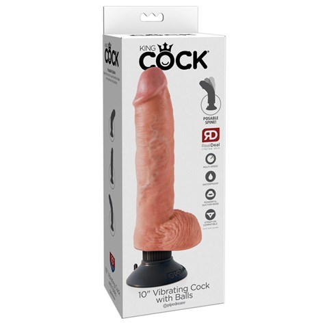 DILDO KING COCK10 INCH VIBR./WITH BA