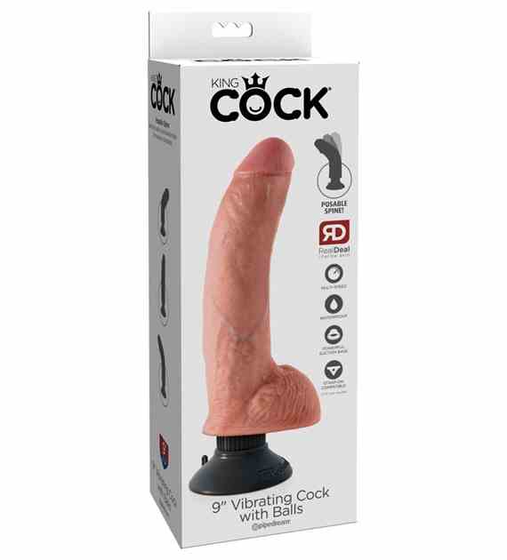 DILDO 9 VIBRATING COCK WITH BALLS