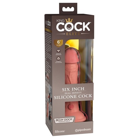 6  DUAL DENSITY SILICONE COCK