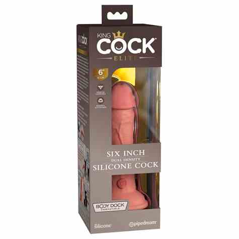 6  DUAL DENSITY SILICONE COCK