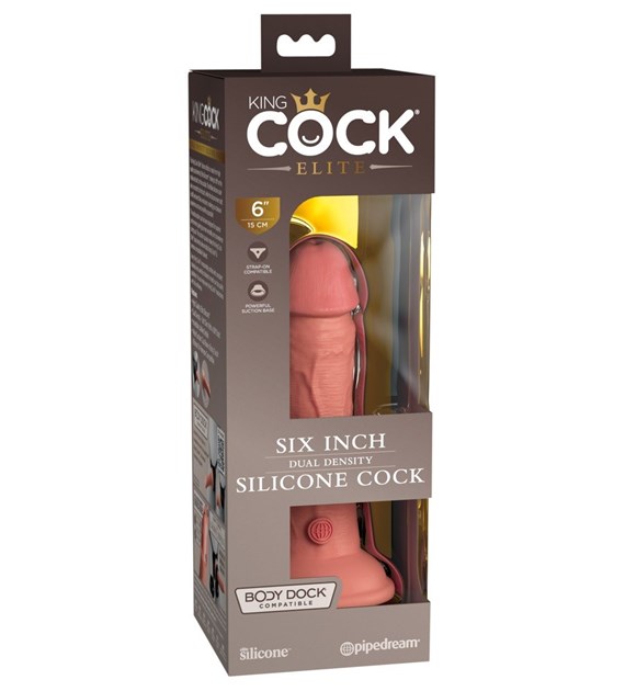 6  DUAL DENSITY SILICONE COCK