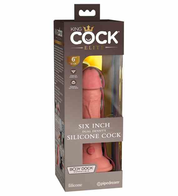 6  DUAL DENSITY SILICONE COCK