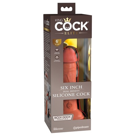 6  DUAL DENSITY SILICONE COCK