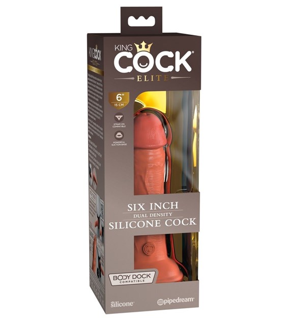 6  DUAL DENSITY SILICONE COCK