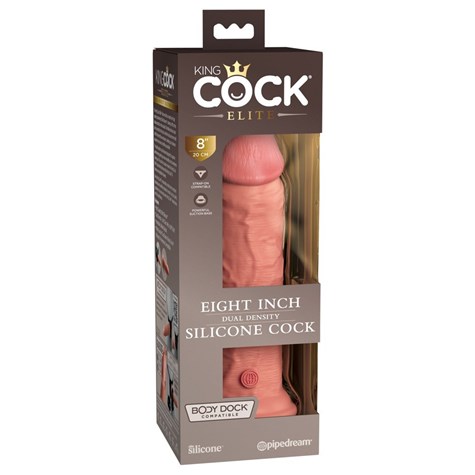 8  DUAL DENSITY SILICONE COCK
