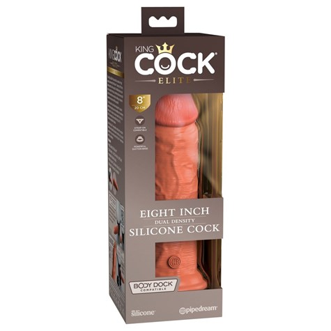 8  DUAL DENSITY SILICONE COCK