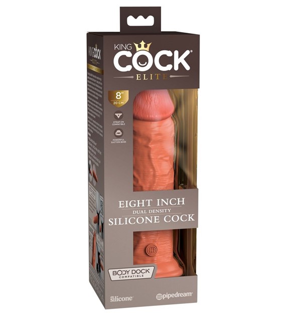 8  DUAL DENSITY SILICONE COCK