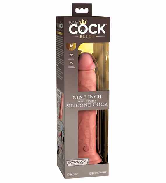 9  DUAL DENSITY SILICONE COCK