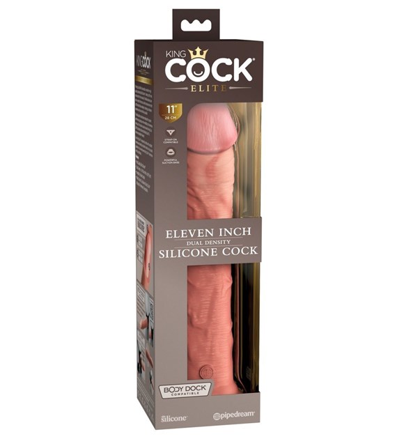 11  DUAL DENSITY SILICONE COCK