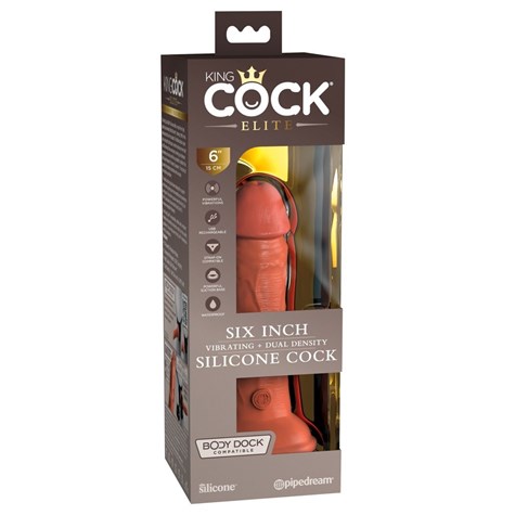 6  VIBRATING + DUAL DENSITY SILICONE COCK