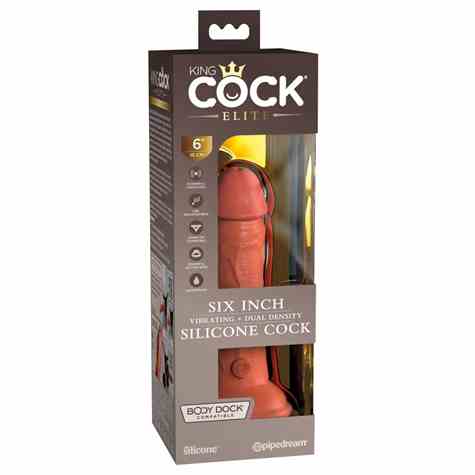 6  VIBRATING + DUAL DENSITY SILICONE COCK