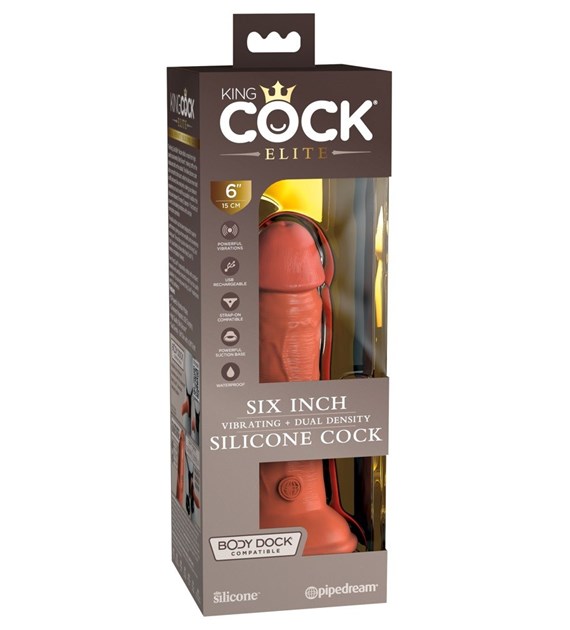 6  VIBRATING + DUAL DENSITY SILICONE COCK