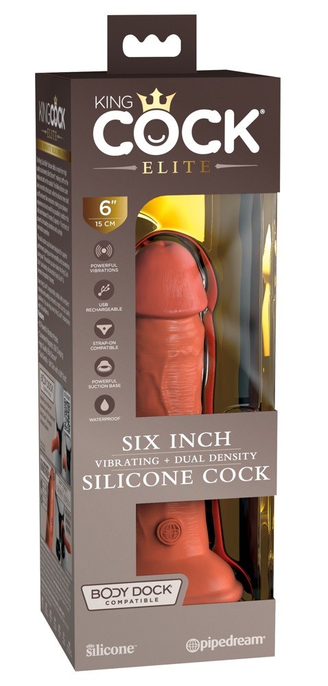 6  VIBRATING + DUAL DENSITY SILICONE COCK