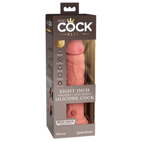 8  VIBRATING + DUAL DENSITY SILICONE COCK