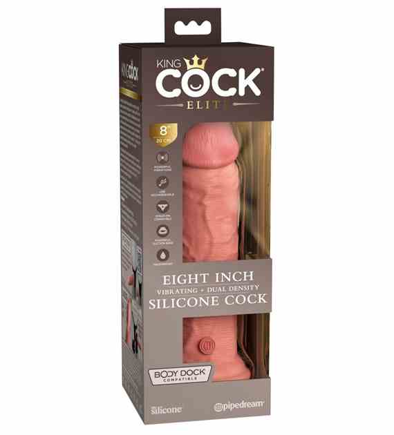 8  VIBRATING + DUAL DENSITY SILICONE COCK