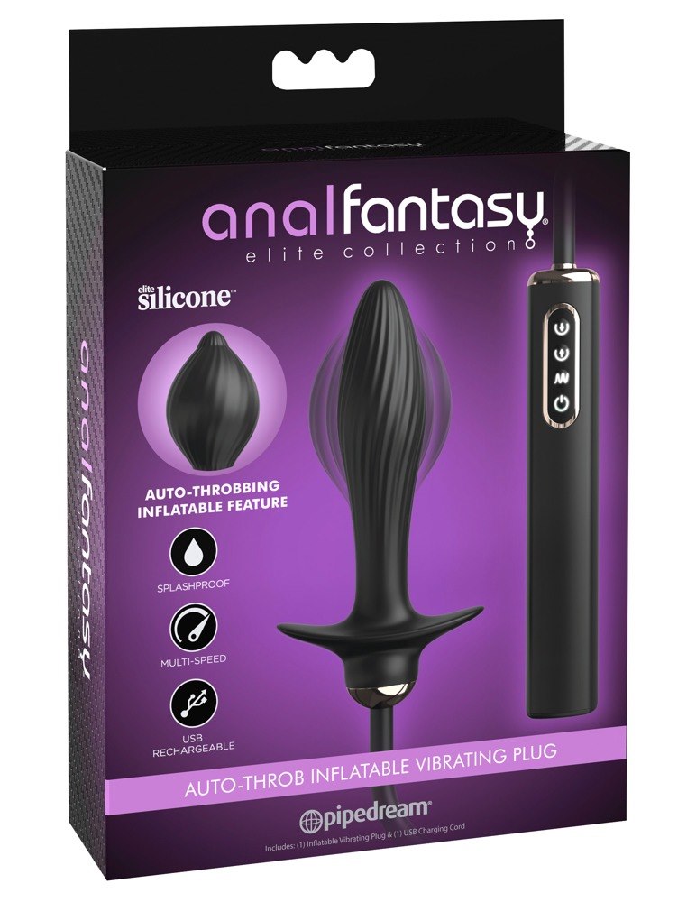 AUTO-THROB INFLATABLE VIBRATING PLUG