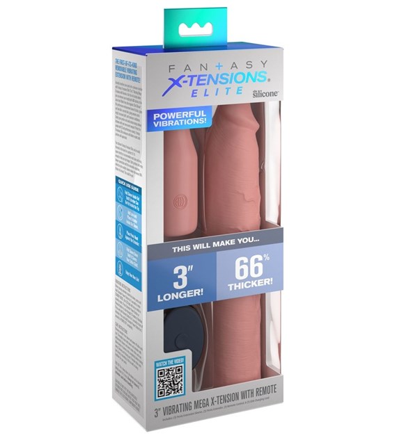 3  VIBRATING MEGA X-TENSION WITH REMOTE