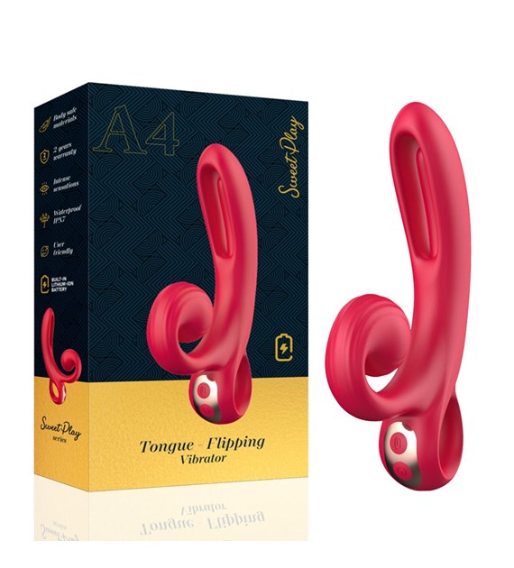 WIBRATOR Z RUCHOMYM JĘZYCZKIEM I STYMULACJĄ ŁECHTACZKI EROSPACE SWEET PLAY A4