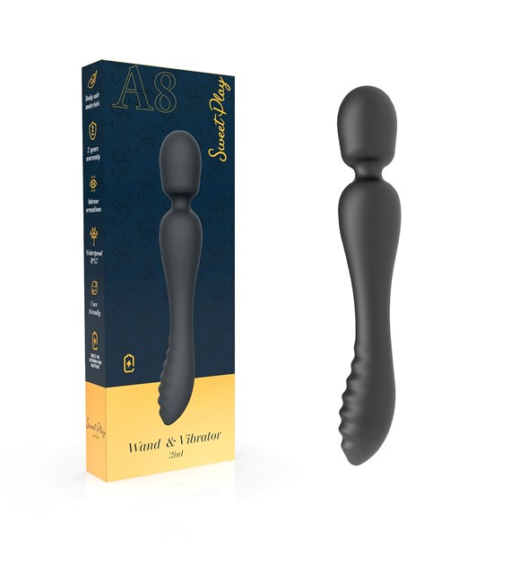 2-IN-1 WAND MASSAGER AND G-SPOT VIBRATOR EROSPACE SWEET PLAY A8