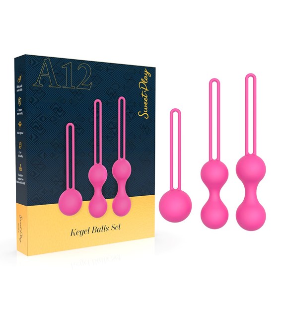 ZESTAW 3 KULEK DO ĆWICZEŃ MIĘŚNI KEGLA EROSPACE SWEET PLAY A12