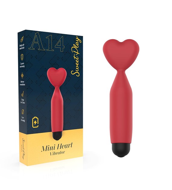 MINI WIBRATOR Z KOŃCÓWKĄ W KSZTAŁCIE SERDUSZKA EROSPACE SWEET PLAY A14