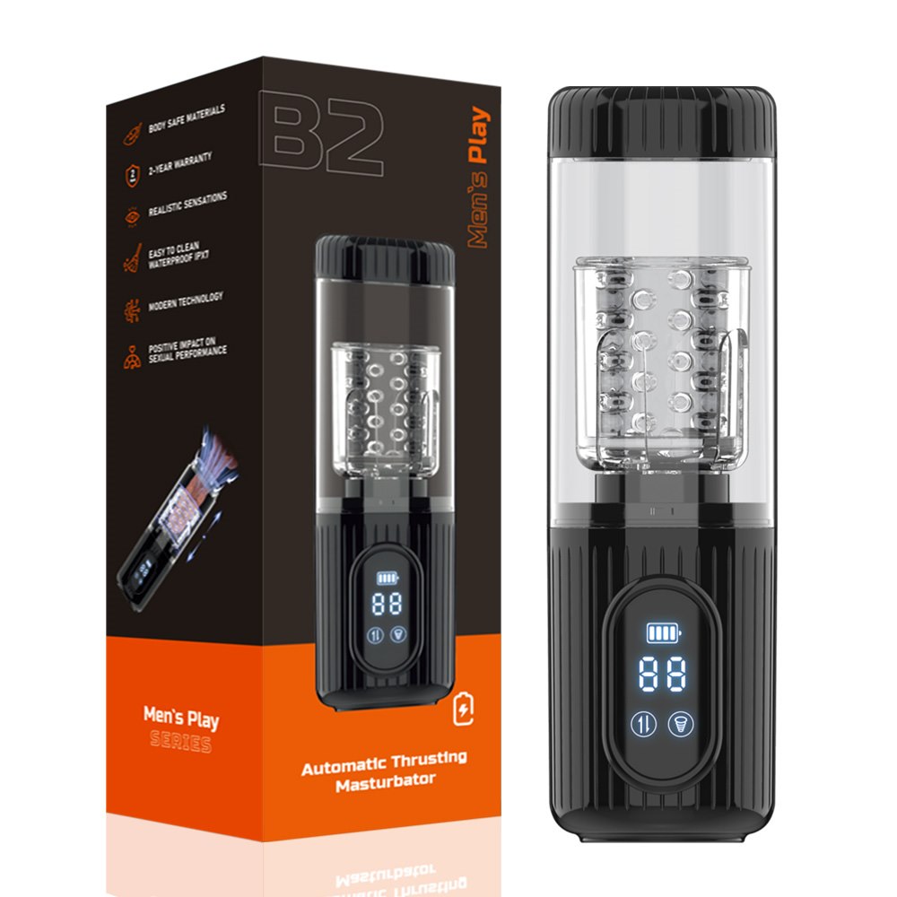 trojan tandem couples vibrating ring App-controlled automatic thrusting male stroker main image 0
