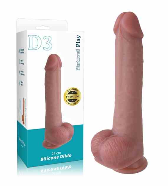 DILDO SILIKONOWE 24 CM EROSPACE NATURAL PLAY D3