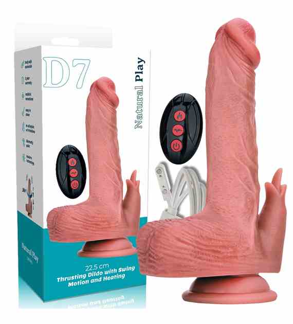 PODGRZEWANE DILDO Z RUCHEM POSUWISTO-ROTACYJNYM I STYMULACJĄ ŁECHTACZKI EROSPACE NATURAL PLAY D7